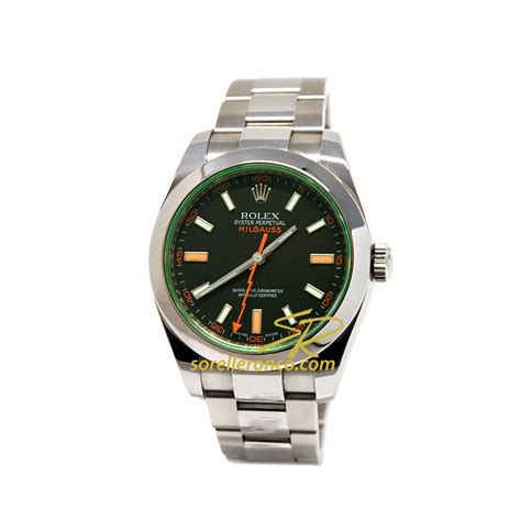 rolex milgauss verde nuovo|rolex milgauss black diamond.